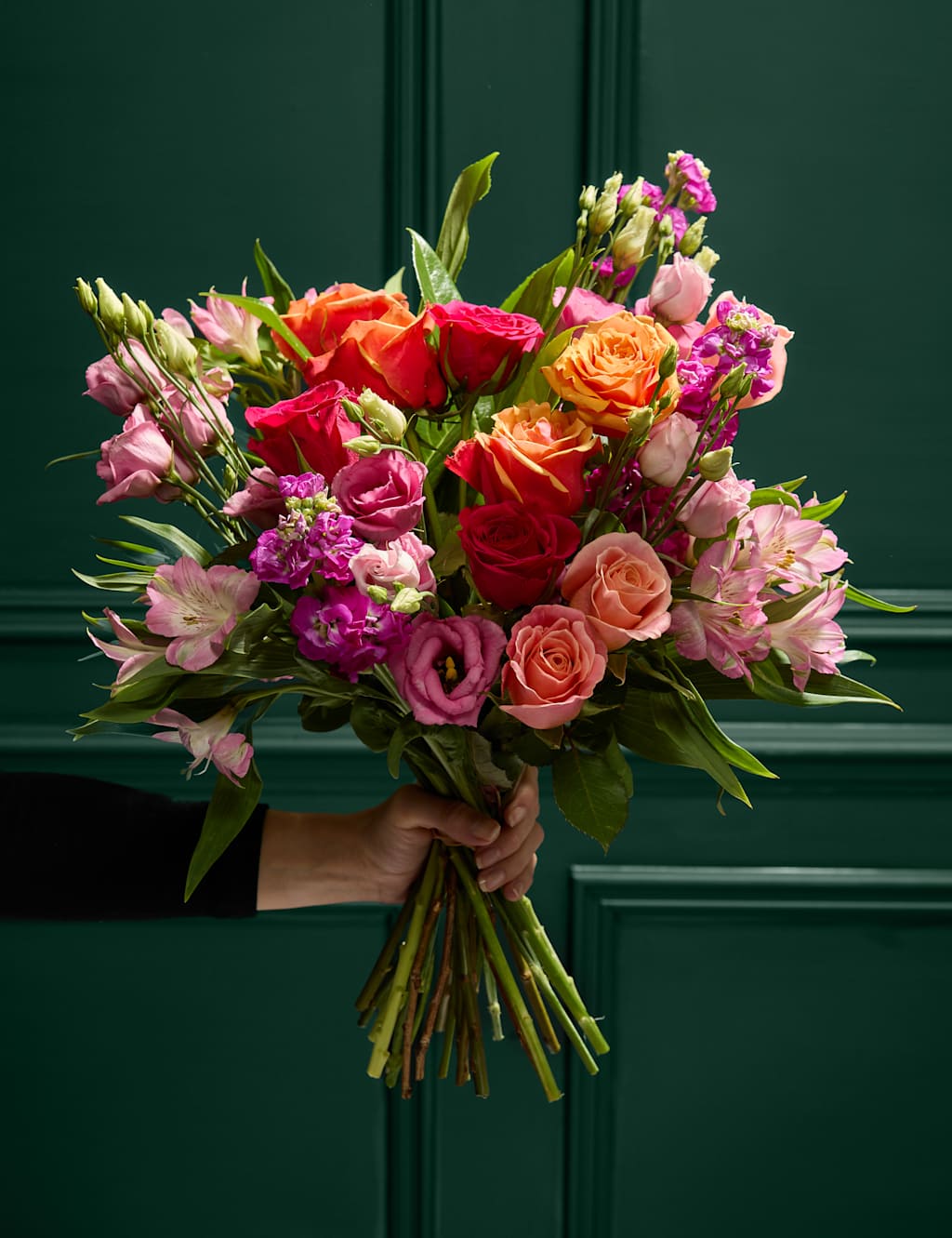 Roses, Lisianthus & Antirrhinum Bright Bouquet